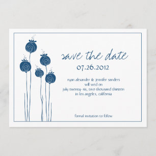 Save The Date Économies florales de marine de cosses la date