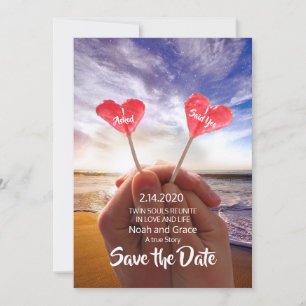 Save The Date Économies jumelles de flamme de Valintine les