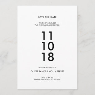 Save The Date Économies modernes de photo la date