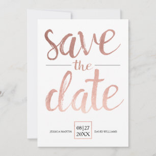 Save The Date Économies roses d'or de Faux la date