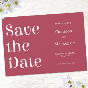 Save The Date Économisez la date de mariage minimaliste moderne