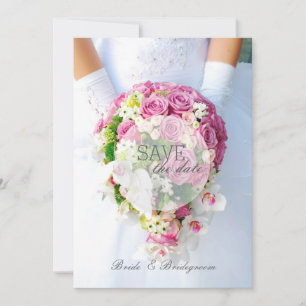 Save The Date Économisez la nuptiale - Mariage du bouquet de den