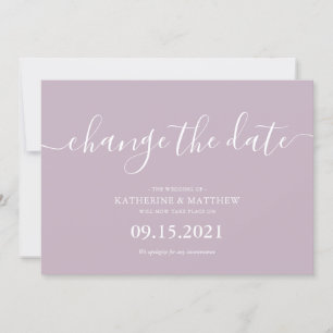 Save The Date Écriture de script à la lavande, enregistrez la da