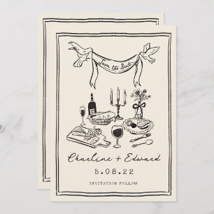 Save The Date Écriture manuscrite funky dessinée à la main Enreg