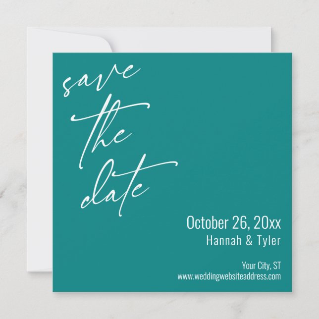 Save The Date Écriture manuscrite simple et élégante Typographie (Devant)