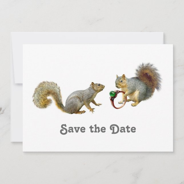 Save The Date Écureuil Enregistrer la date (Devant)