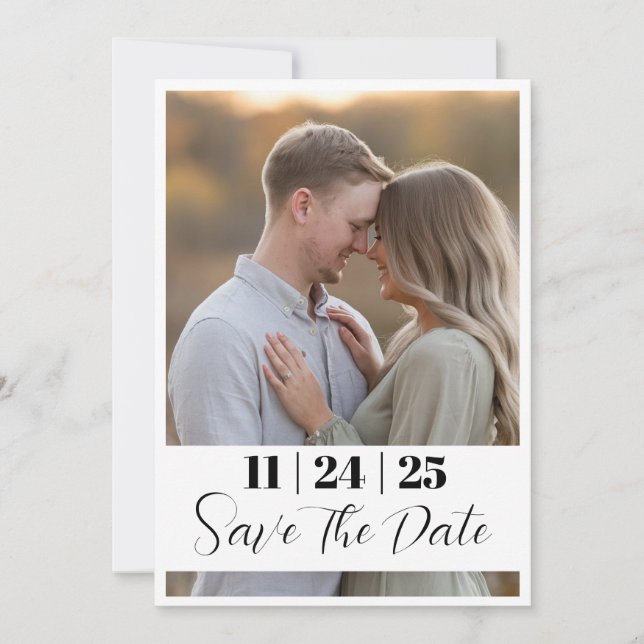 Save The Date Editable Modern Bold Enregistrer la date avec une  (Devant)