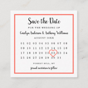 Save the Date eines beliebigen Foto-Kalenders Begleitkarte