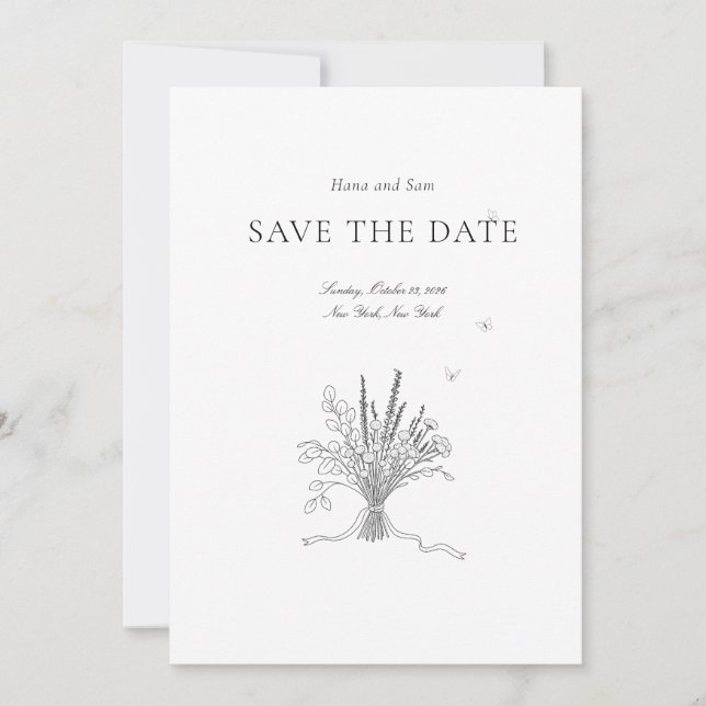 Save the Date einfache Hochzeit (Vorderseite)