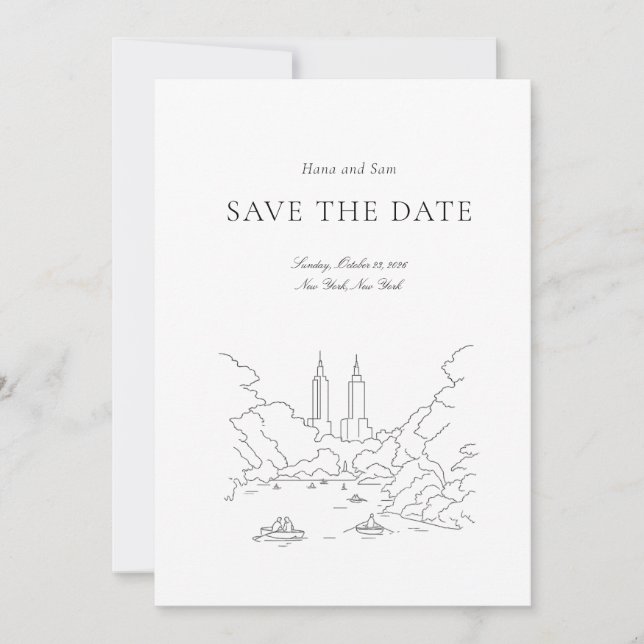 Save the Date einfache Hochzeit (Vorderseite)