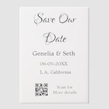 Save the Date einfache minimale QR-Scan-Codedetail