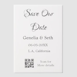 Save the Date einfache minimale QR-Scan-Codedetail