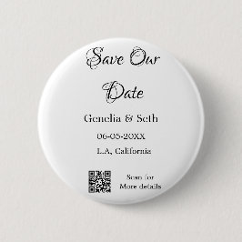 Save the Date einfache minimale QR-Scan-Codedetail Button