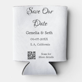 Save the Date einfache minimale QR-Scan-Codedetail Dosenkühler