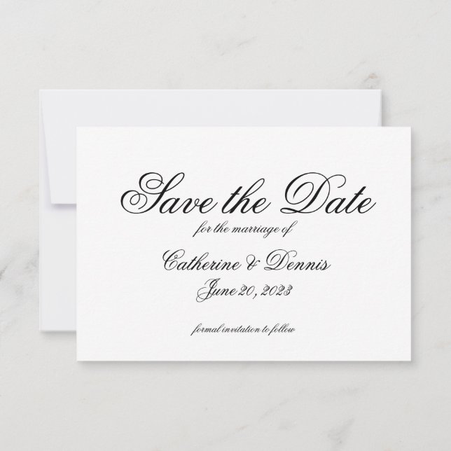 Save the Date Einfaches Skript - Lässige Aufnahme (Rückseite)