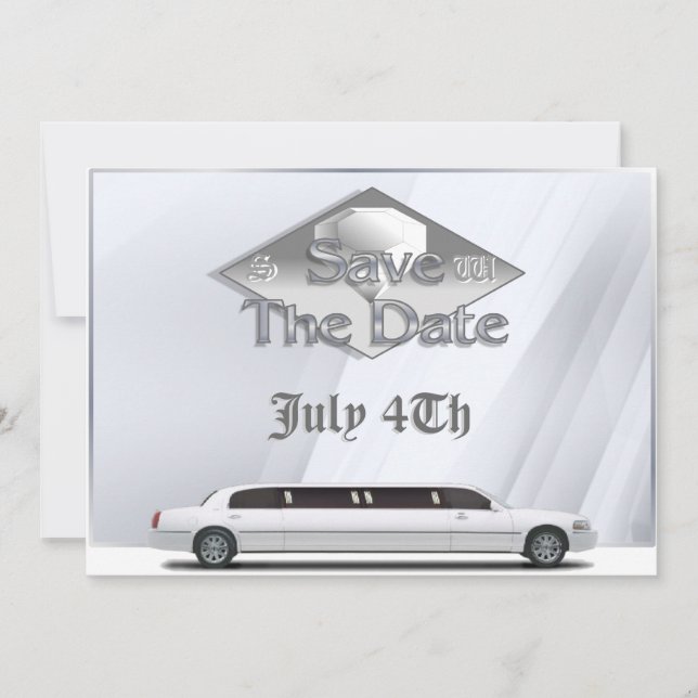 Save the Date einladen von preiswerten Monogrammen (Vorderseite)