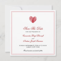 Save the Date einladende Fingerabdrücke