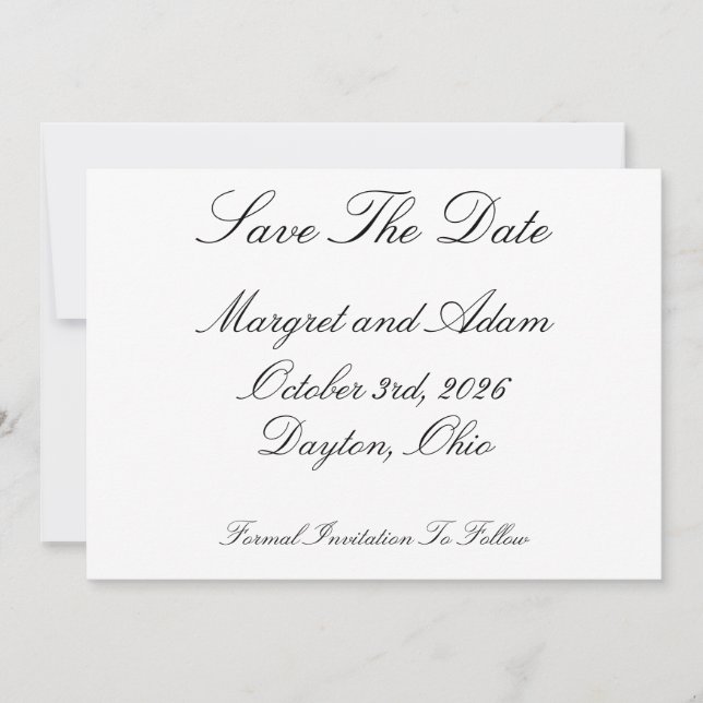 Save The Date Einladung (Vorderseite)