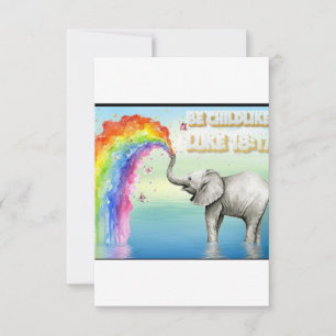 Save the Date Einladung Elephant und Schrift