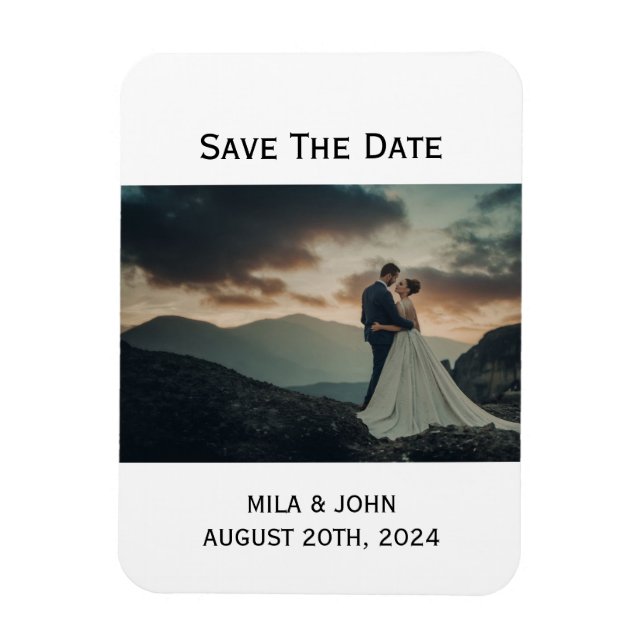 SAVE THE DATE EINLADUNG FOTO MAGNET CARD (Vertikal)