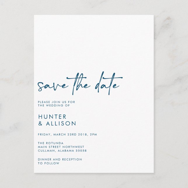 Save the Date Einladung Postkarte (Vorderseite)