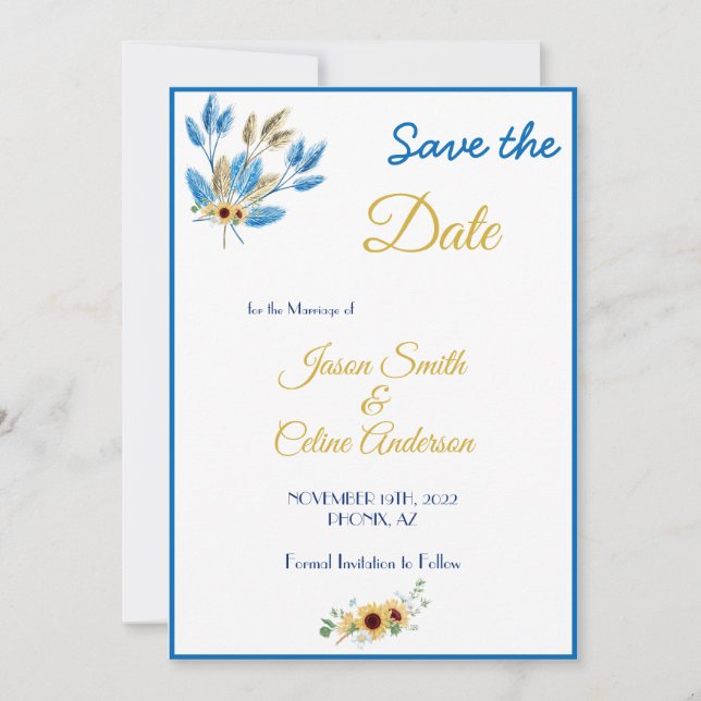 Save the Date Einladung zur Hochzeit (Vorderseite)