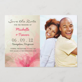Save the Date - Einladungen für Abstraktes florale