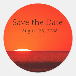 Save the Date Einladungsaufkleber Runder Aufkleber