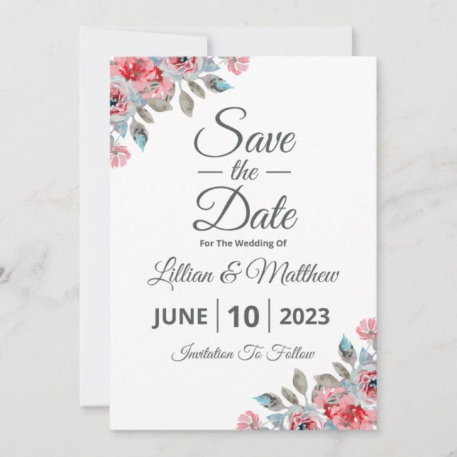 Save the Date Einladungskarten (Vorderseite)