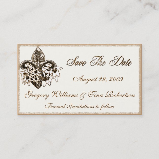 Save the Date Einschließungskartenschablone Visitenkarte (Vorderseite)