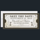 Save the Date Eintrittskarten<br><div class="desc">Save the Date Vintage Typografie Eintrittskarten - Einladungen.</div>