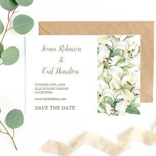 Save The Date Élégance de la Fleur de LILY