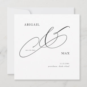 Save The Date Élégance intemporelle Mariage Carré Enregistrer la