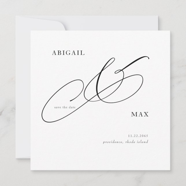 Save The Date Élégance intemporelle Mariage Carré Enregistrer la (Devant)