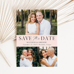 Save The Date Elegance moderne Blush 3 Photo
