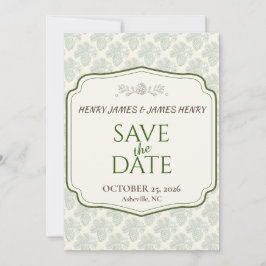 Save The Date Élégance Rustique Pinecone Automne
