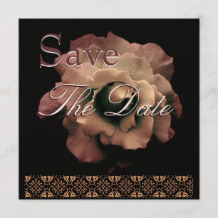 Save The Date Élégant ANTIQUE OR Rose Mariage Enregistrer Date I