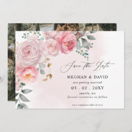 Save The Date Élégant Boho été printemps flush photo florale
