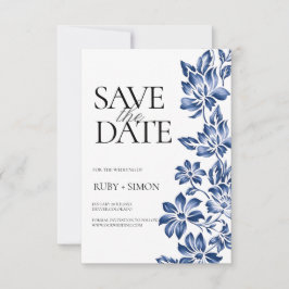 Save The Date Elegant Botanical Floral Wedding