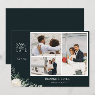 Save The Date Élégant Botanique Vert Plat Enregistrer La Date Ph