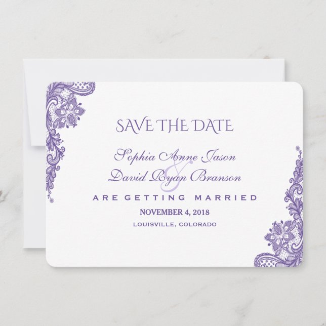 Save The Date Élégant cadre flush or floral Enregistrer la date (Devant)