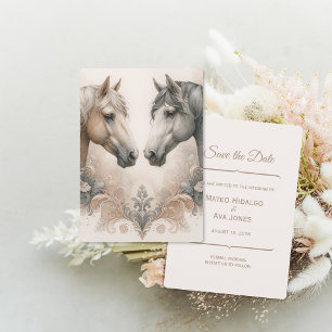 Save The Date Élégant Cheval De Mariage Enregistrer La Date