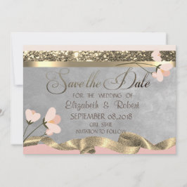 Save The Date Élégant Chic Floral Enregistrer La Date
