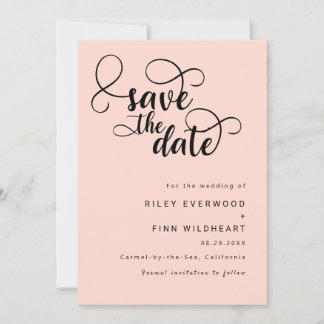 Save The Date Elegant Chic mariage enregistrer la date Invitatio