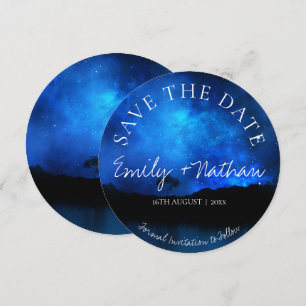 Save The Date Elégant Ciel Nocturne Sous Les Étoiles Étoiles Mar
