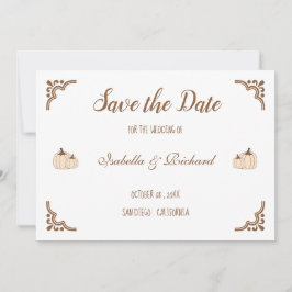 Save The Date Élégant Citrouille Crémeux Appartement Enregistrer