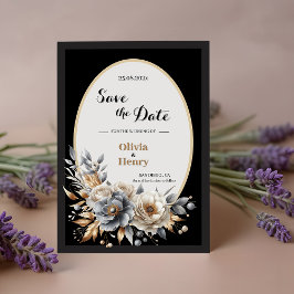 Save The Date Élégant classique Floral Rustic Mariage Date de sa