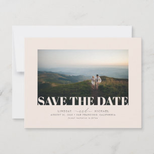Save The Date Elégant couleur Brown ivoire douce Enregistrer la 