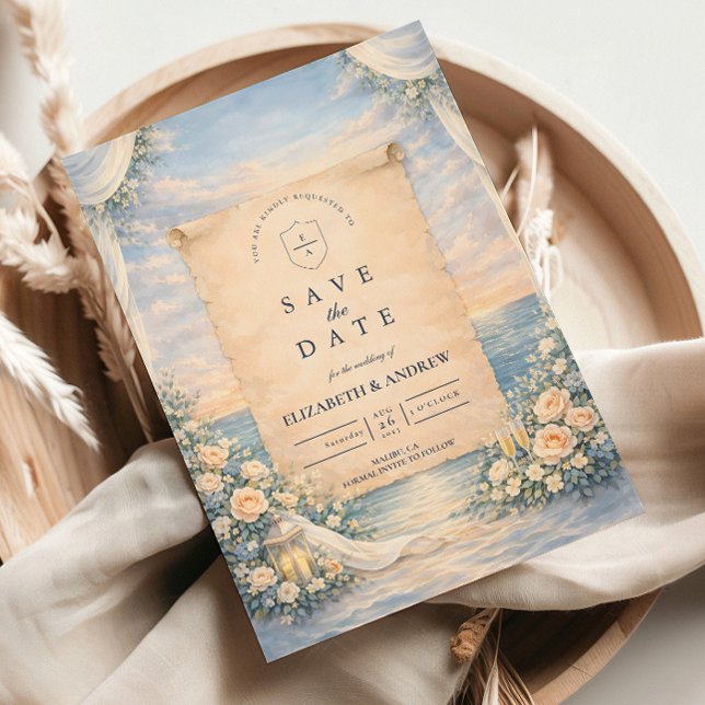 Save The Date Elegant Cruise Ship Wedding (Créateur téléchargé)