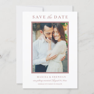 Save The Date Elegant Dusty Rose Photo Mariage